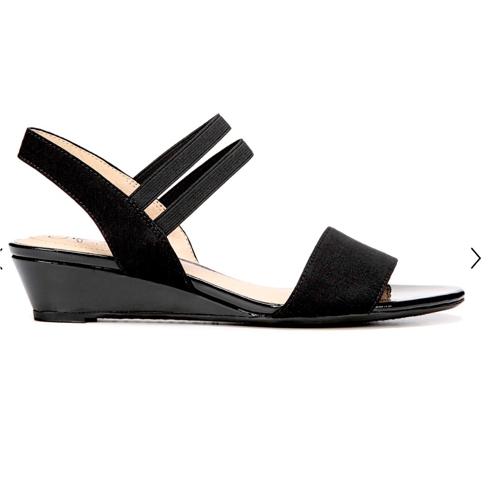 LIFE STRIDE Yolo Sandal Size 8.5W Black Soft System Footbed Women’s Dress Shoes - Picture 2 of 7
